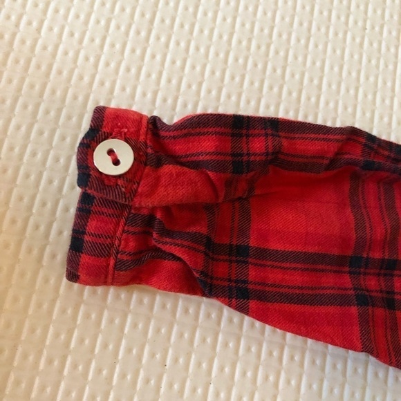 🎉3 For 15$🎉 Carter’s Baby Plaid Blouse Black Red Size 3 Months - Picture 5 of 5